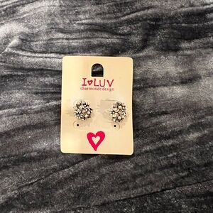 I Luv Charmonde Design Silver Earrings